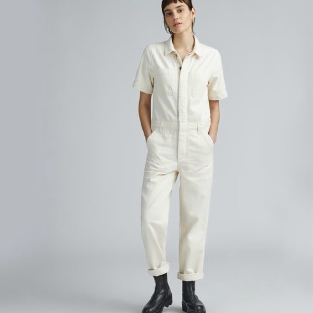 Everlane Cream Jean Jumpsuit/Coverall NWT